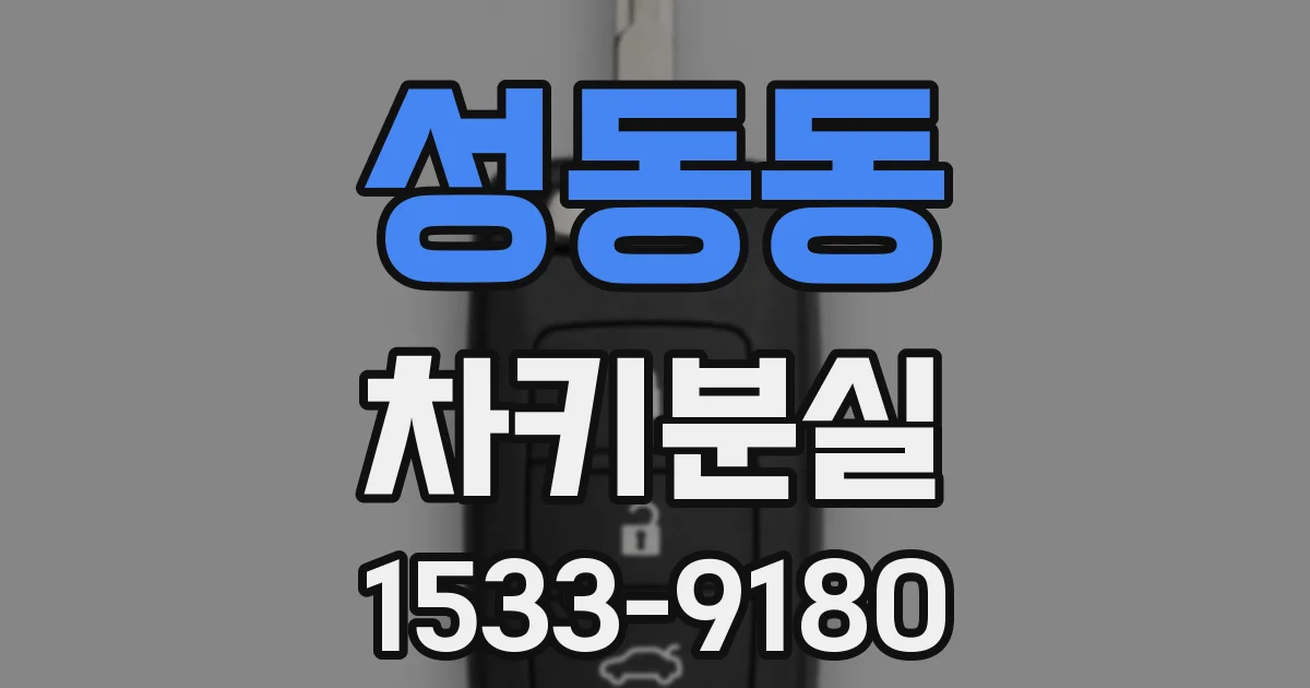 성동동 차키분실