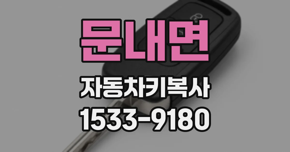 문내면 자동차키복사