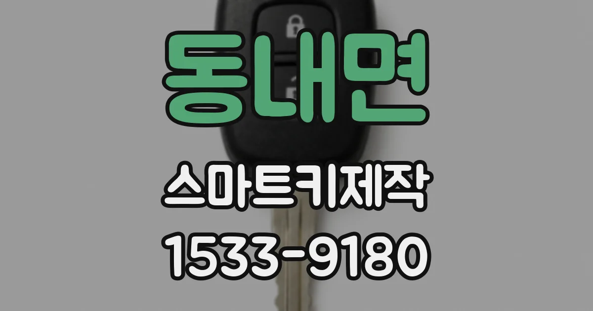 동내면 스마트키제작
