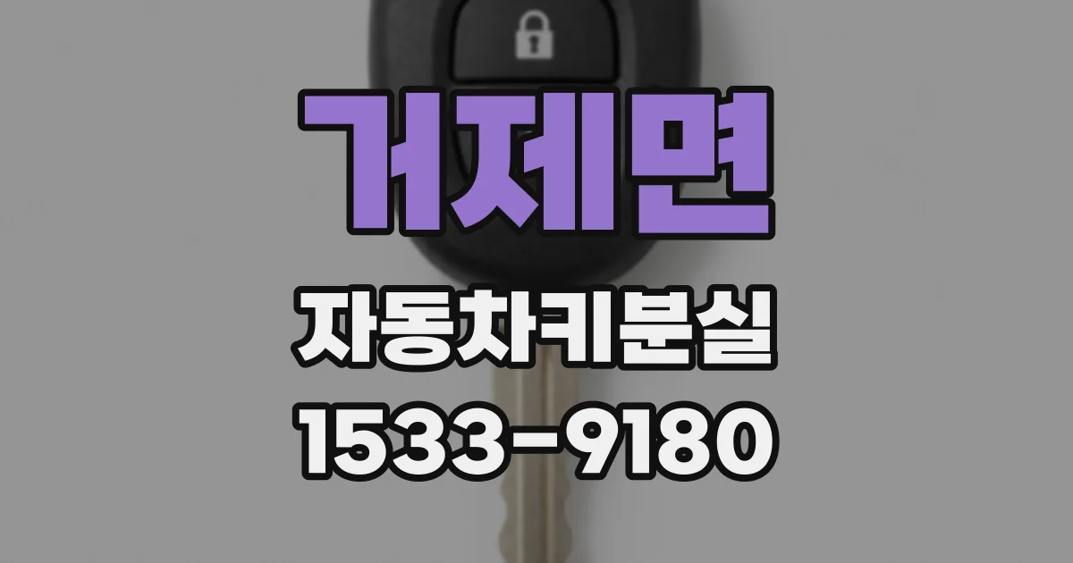 거제면 자동차키분실