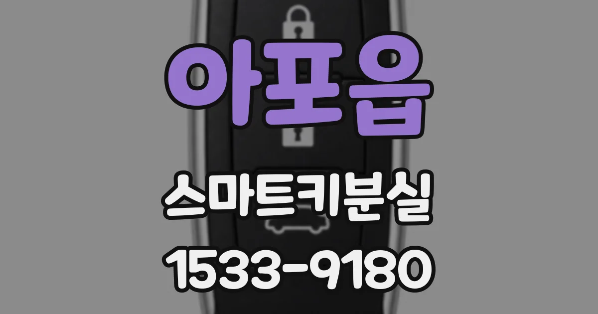 아포읍 스마트키분실