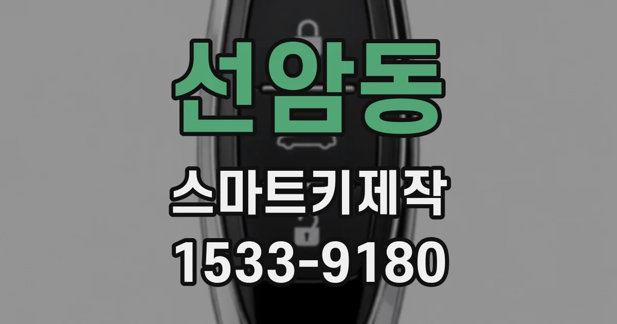 선암동 스마트키제작