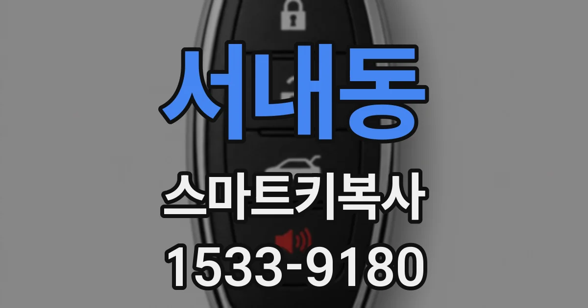 서내동 스마트키복사