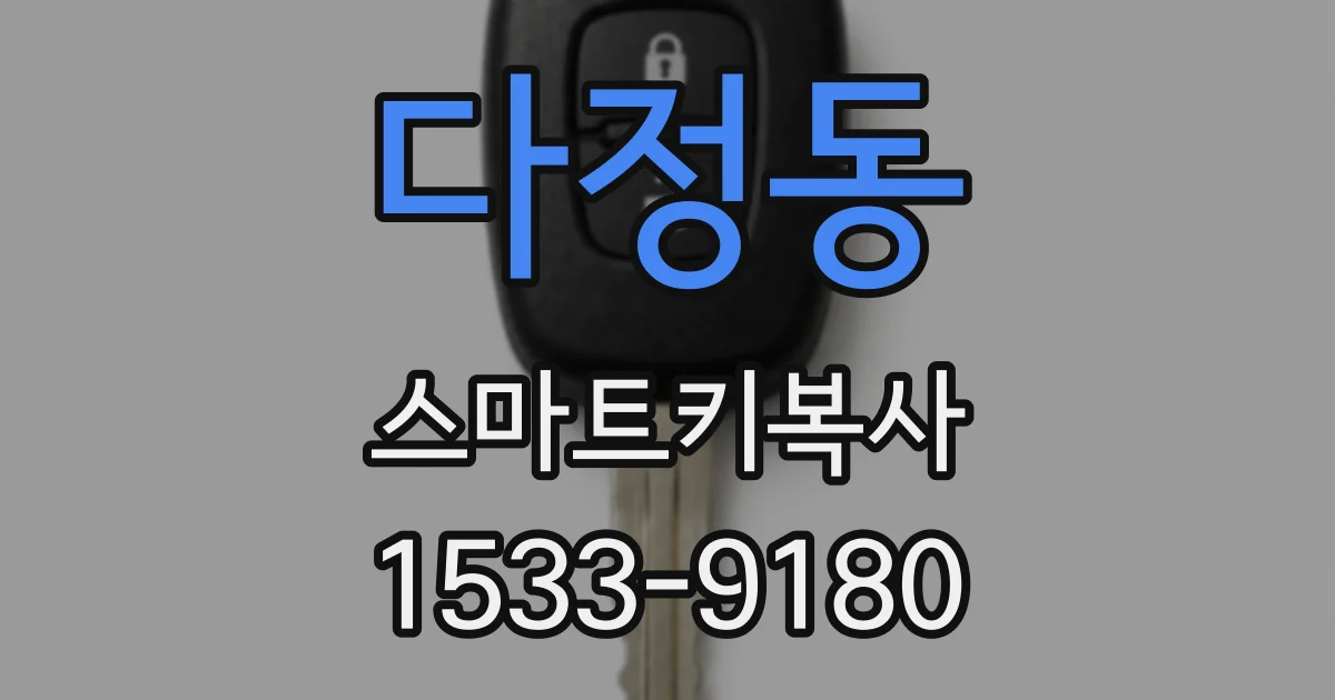 다정동 스마트키복사