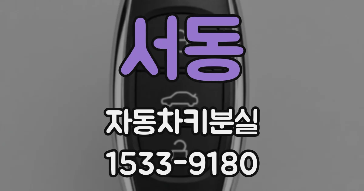 서동 자동차키분실