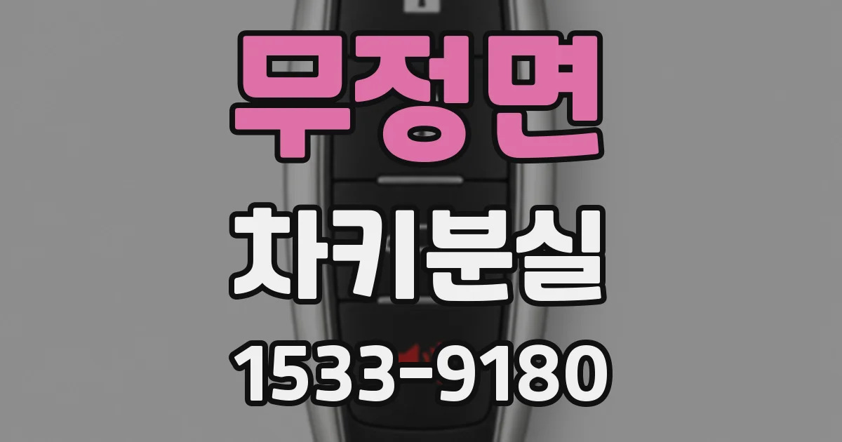무정면 차키분실