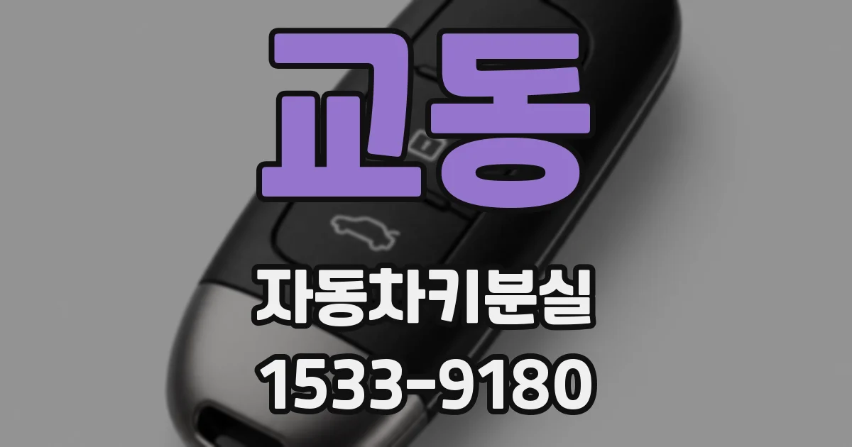 교동 자동차키분실