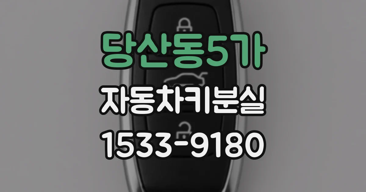 당산동5가 자동차키분실