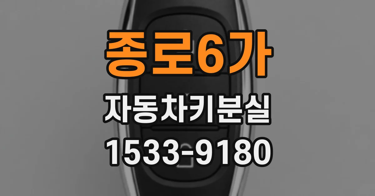종로6가 자동차키분실