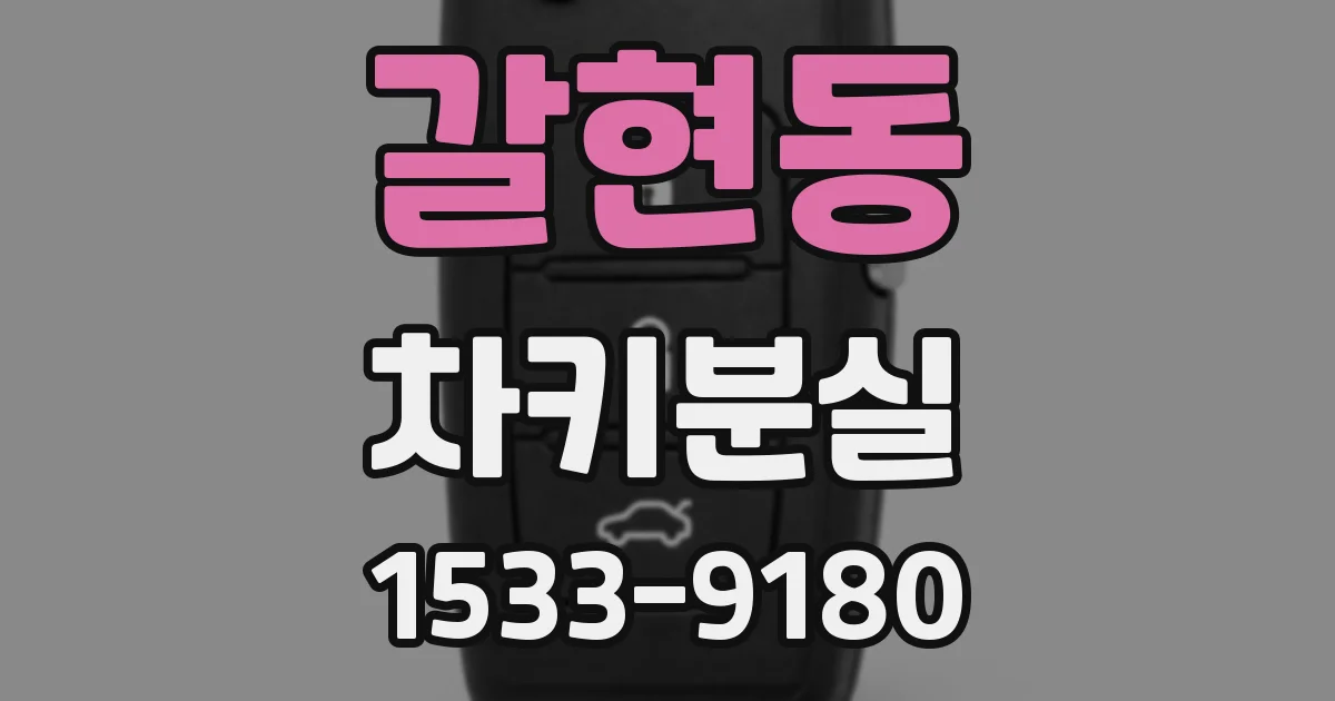 갈현동 차키분실