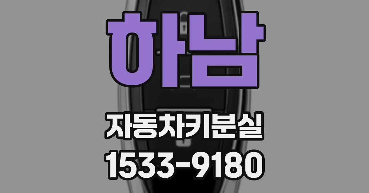 하남 자동차키분실