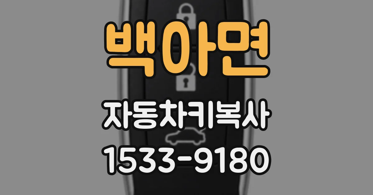 백아면 자동차키복사