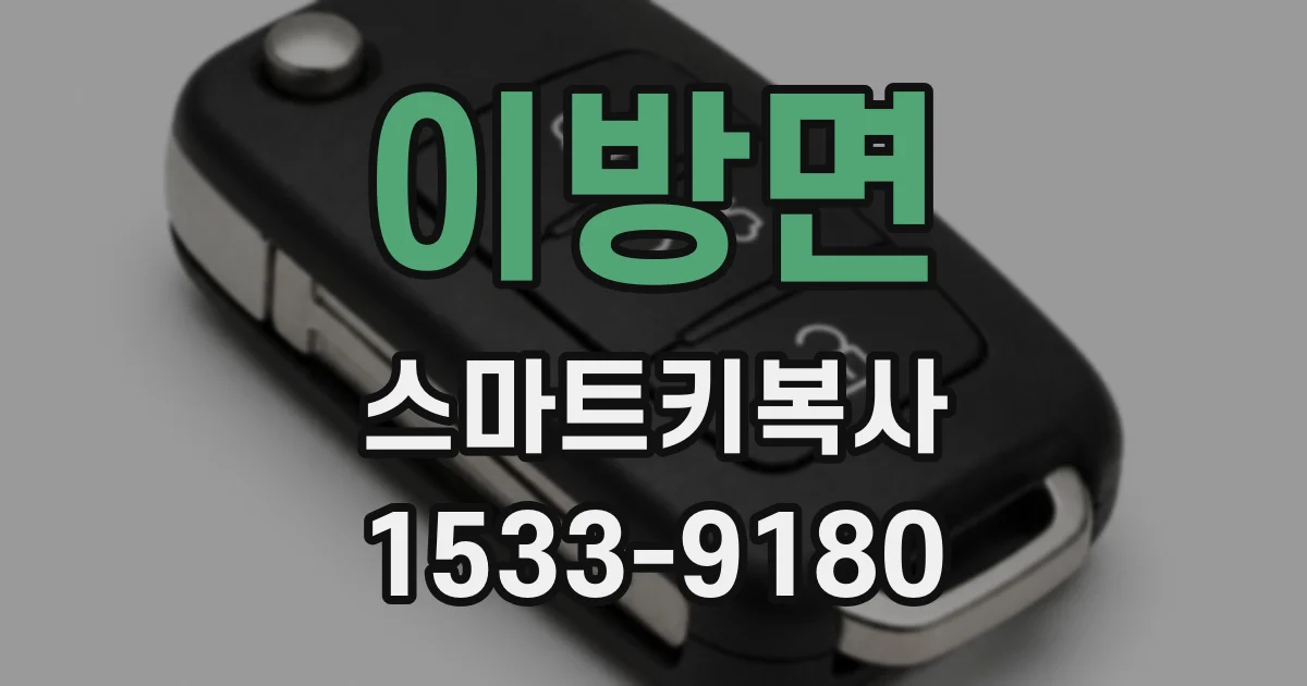 이방면 스마트키복사