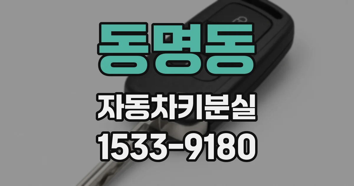 동명동 자동차키분실