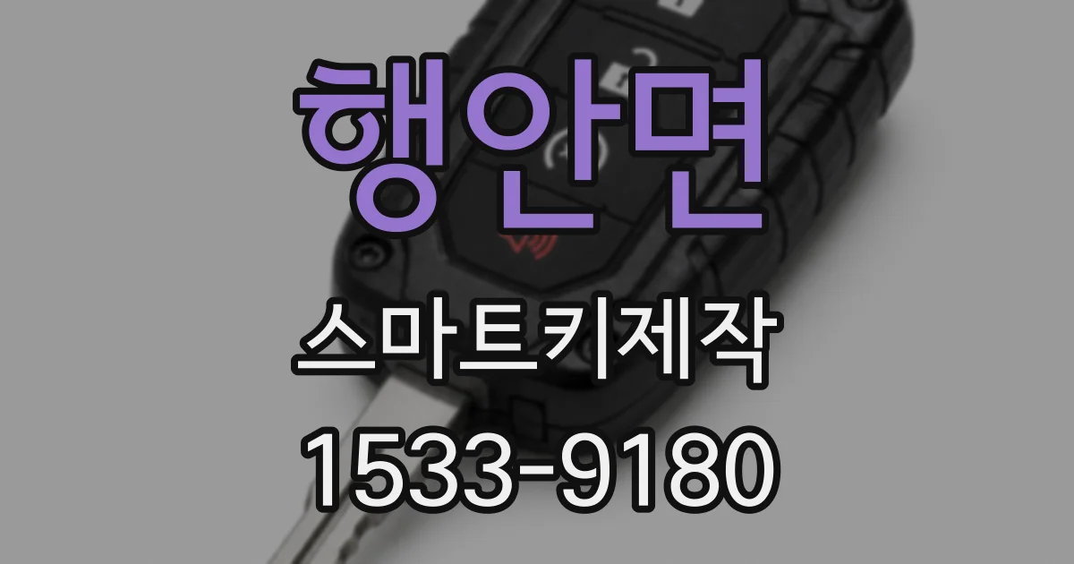 행안면 스마트키제작