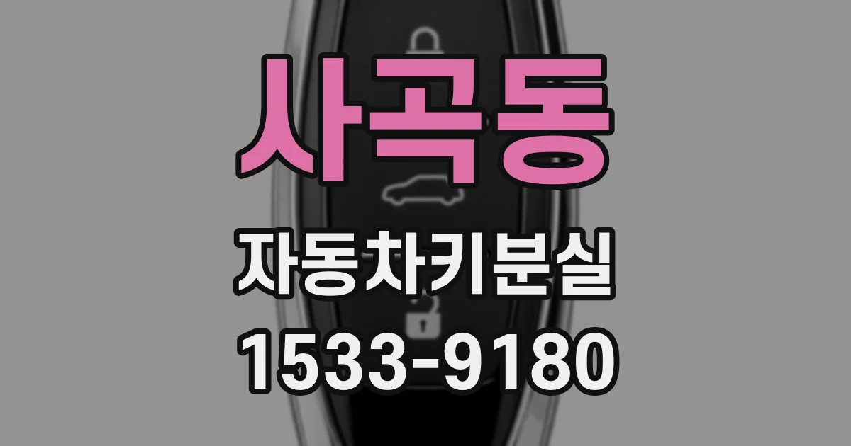 사곡동 자동차키분실