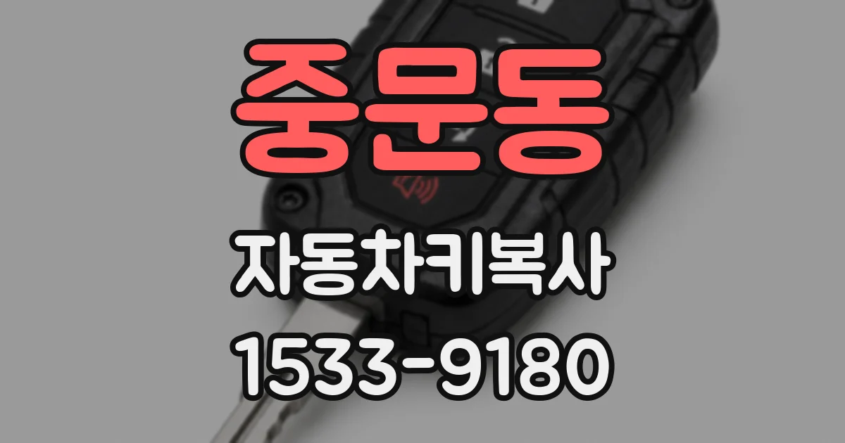 중문동 자동차키복사