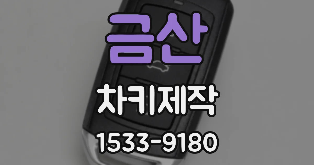 금산 차키제작