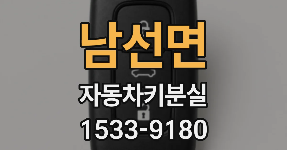 남선면 자동차키분실