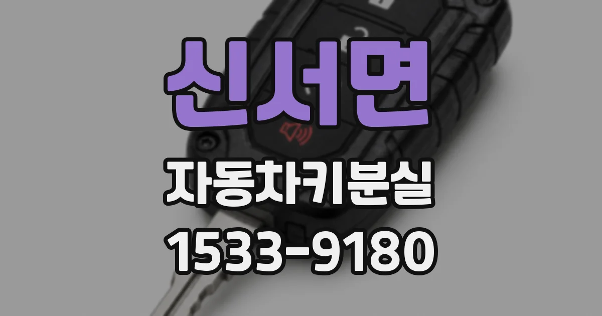 신서면 자동차키분실