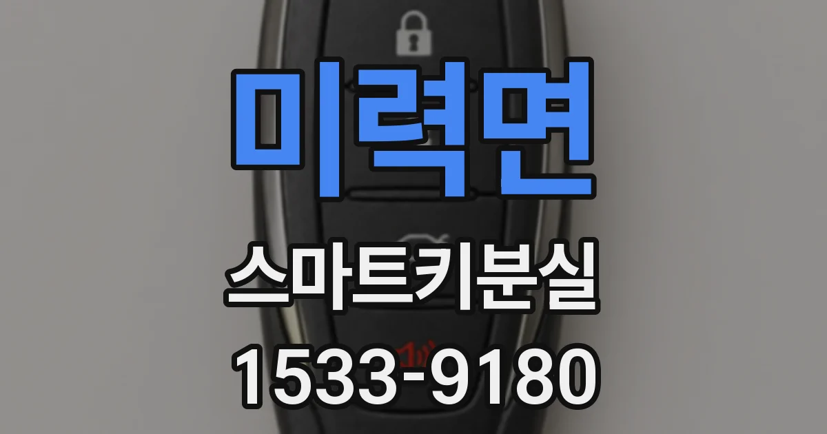 미력면 스마트키분실