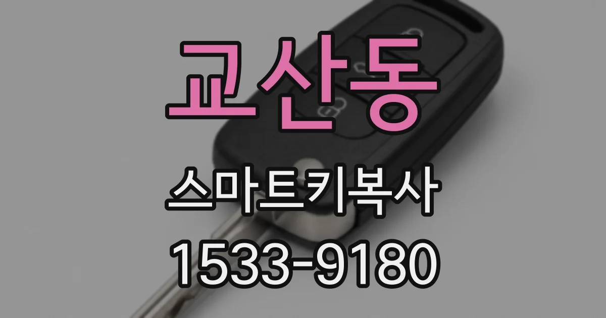교산동 스마트키복사