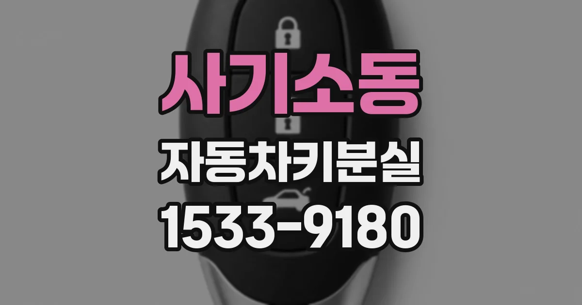 사기소동 자동차키분실