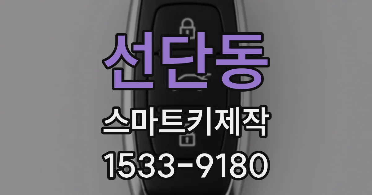 선단동 스마트키제작