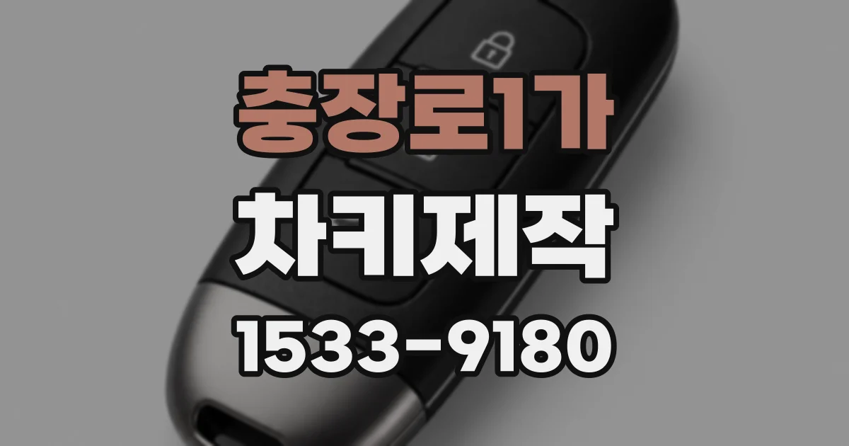 충장로1가 차키제작