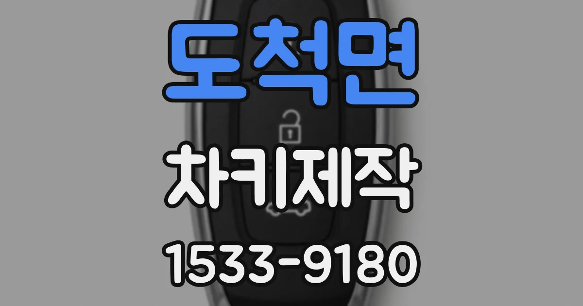 도척면 차키제작