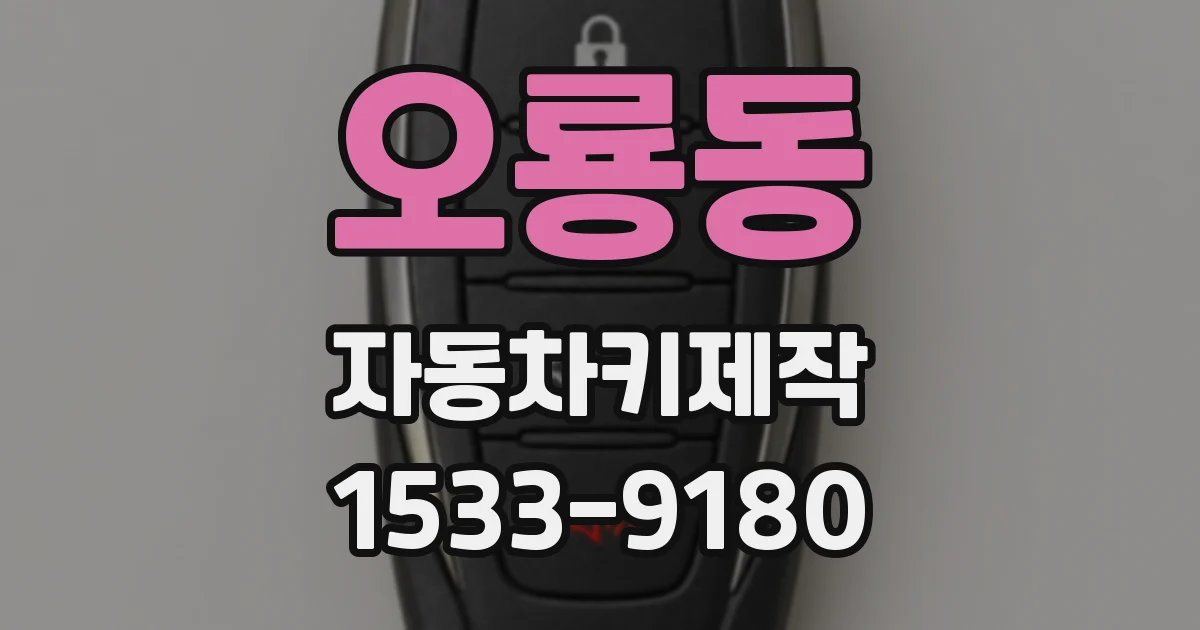 오룡동 자동차키제작