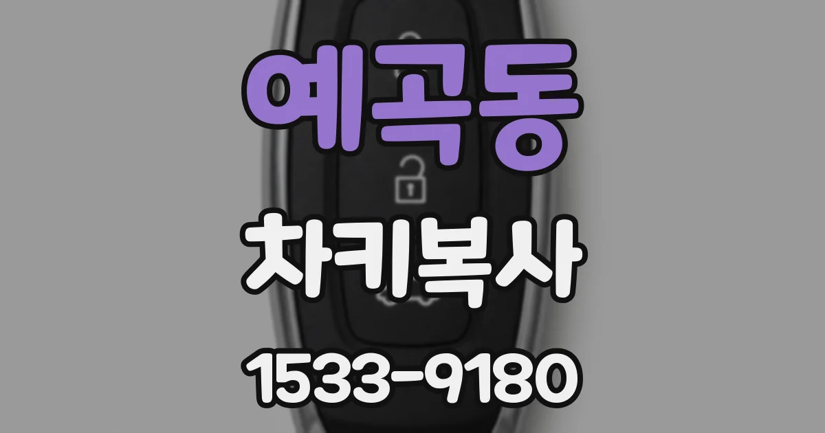 예곡동 차키복사