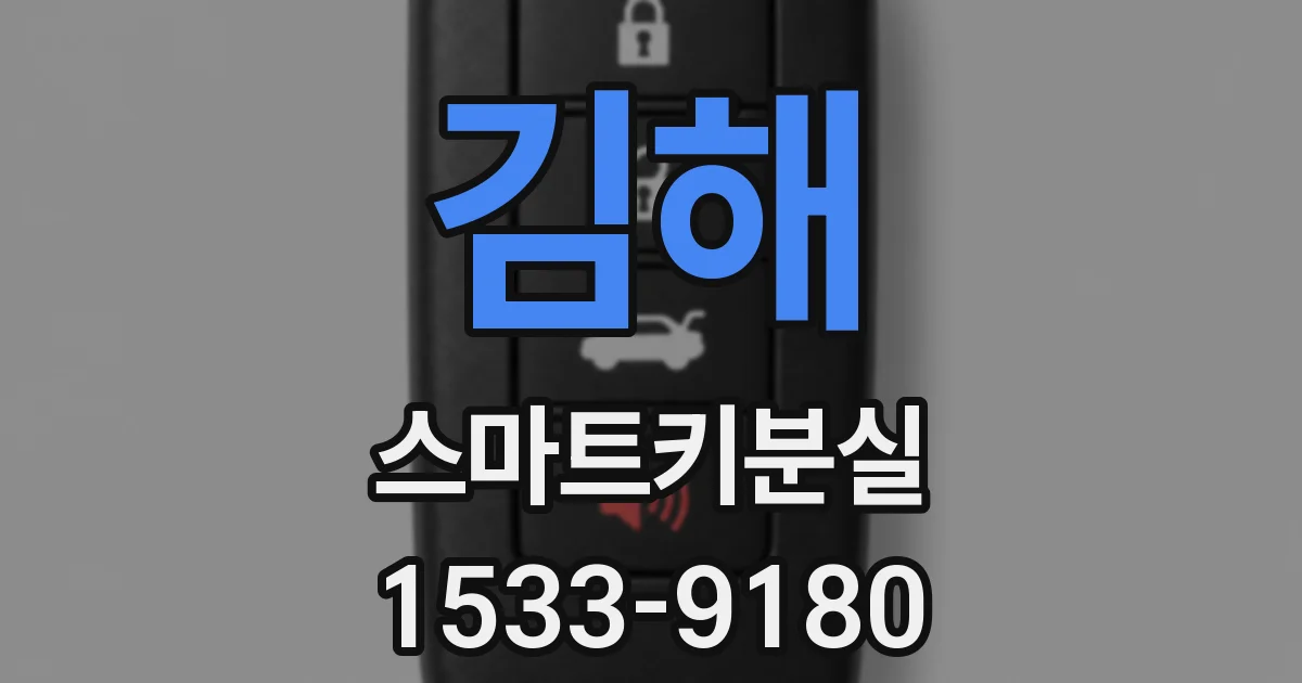 김해 스마트키분실