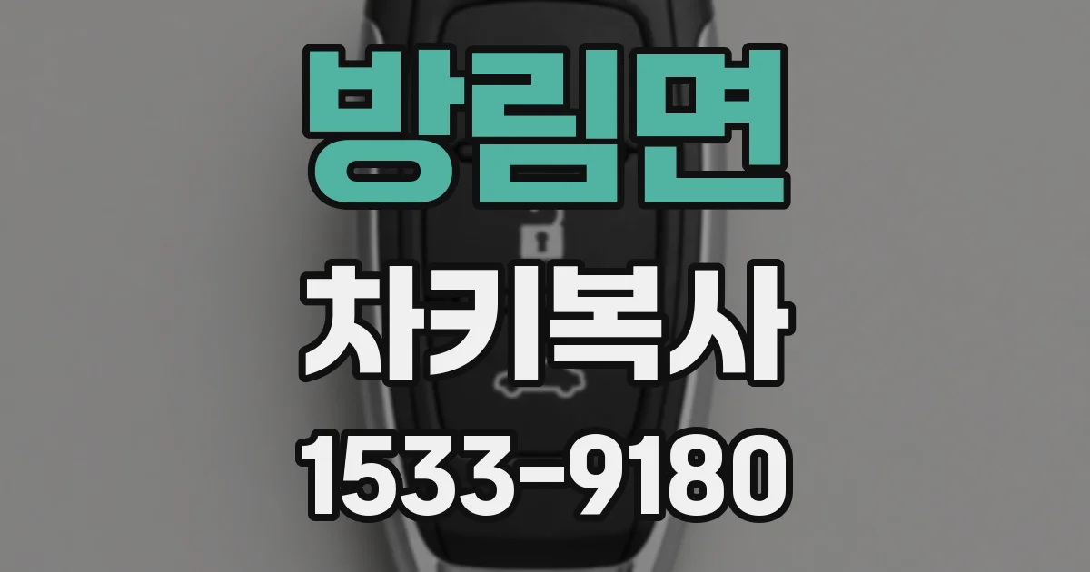 방림면 차키복사