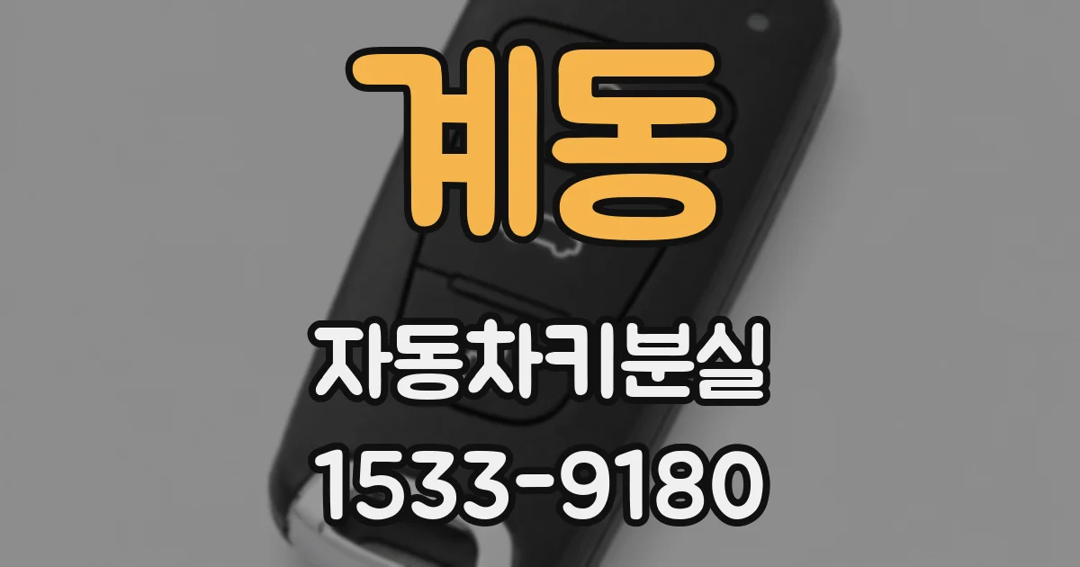 계동 자동차키분실