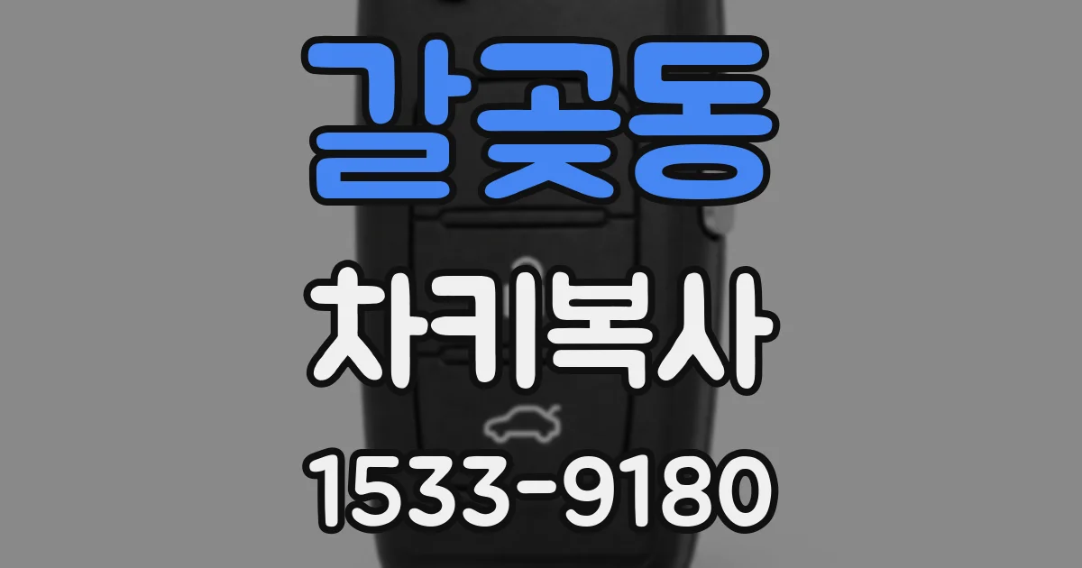 갈곶동 차키복사
