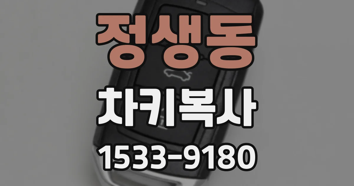 정생동 차키복사
