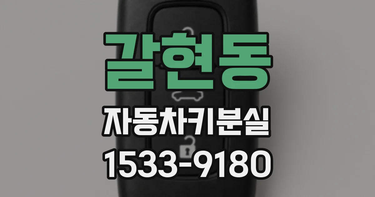 갈현동 자동차키분실