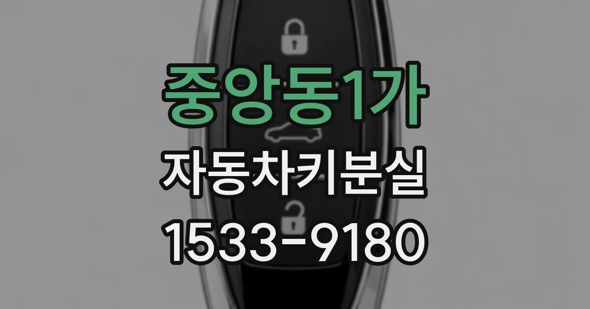 중앙동1가 자동차키분실
