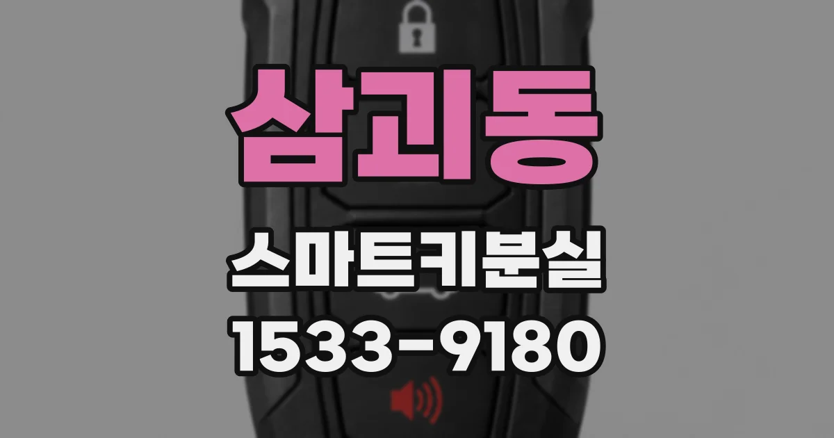 삼괴동 스마트키분실
