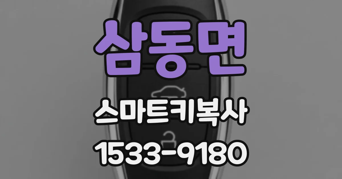 삼동면 스마트키복사