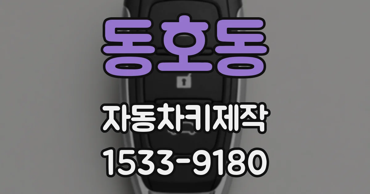 동호동 자동차키제작