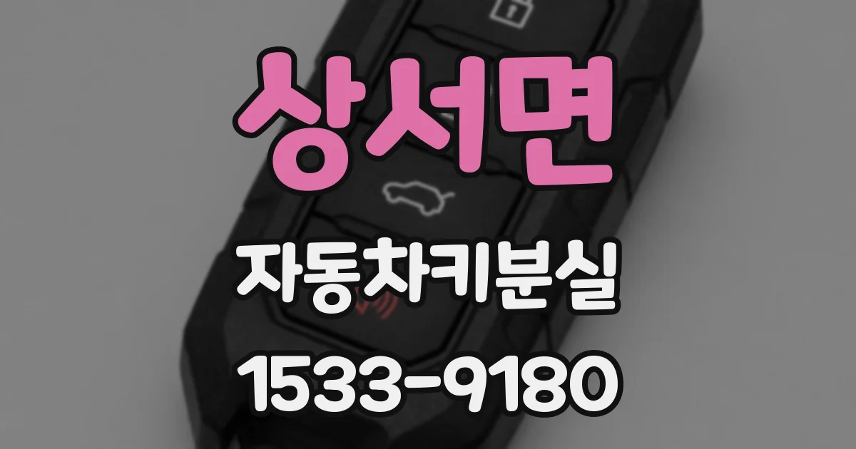 상서면 자동차키분실