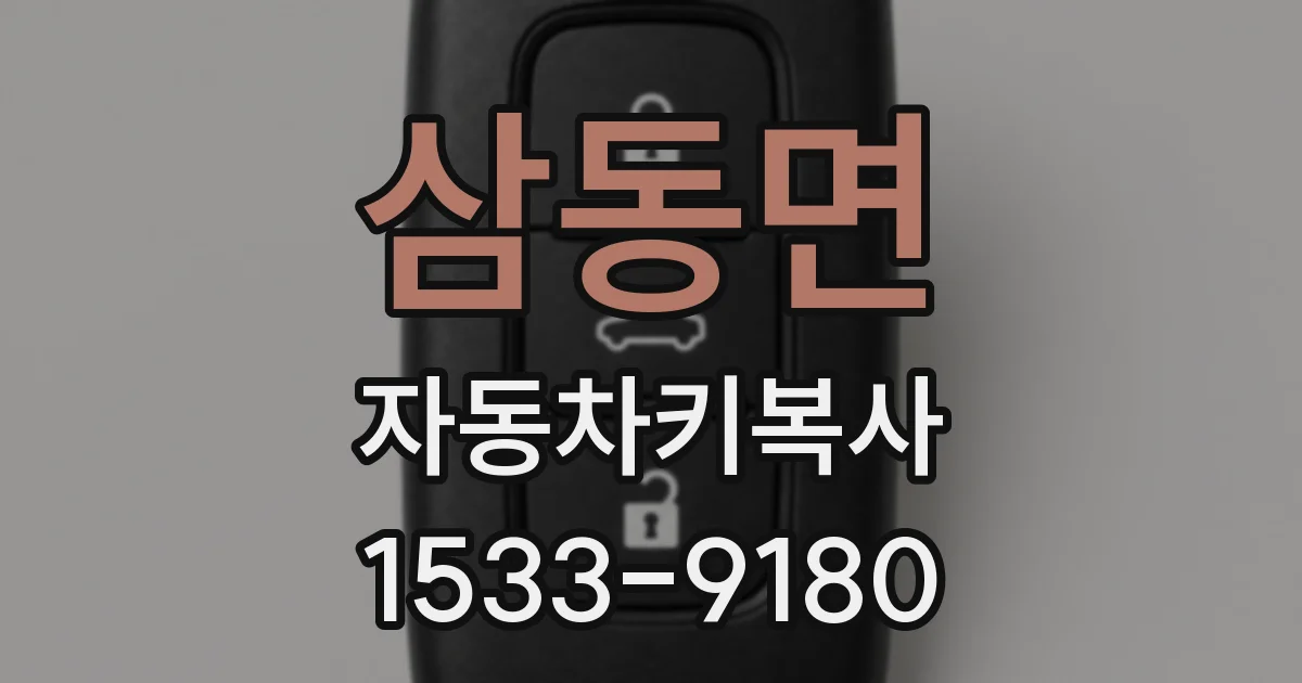 삼동면 자동차키복사