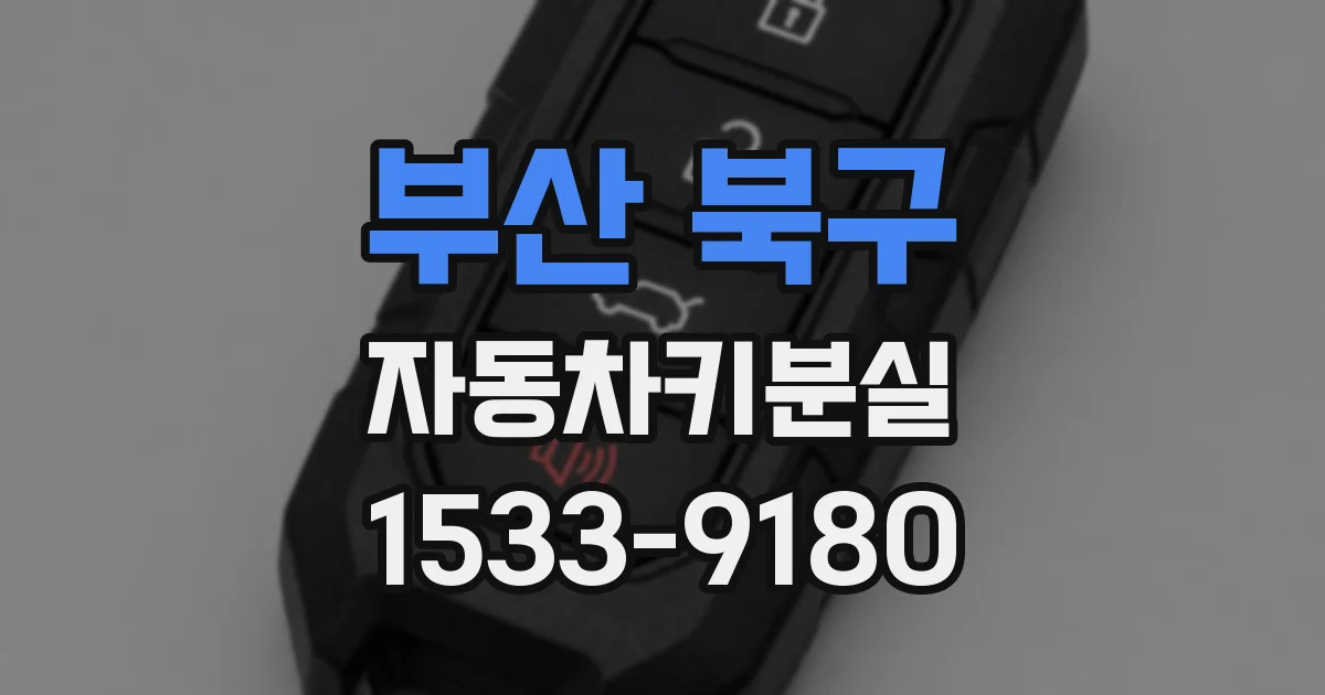 부산 북구 자동차키분실