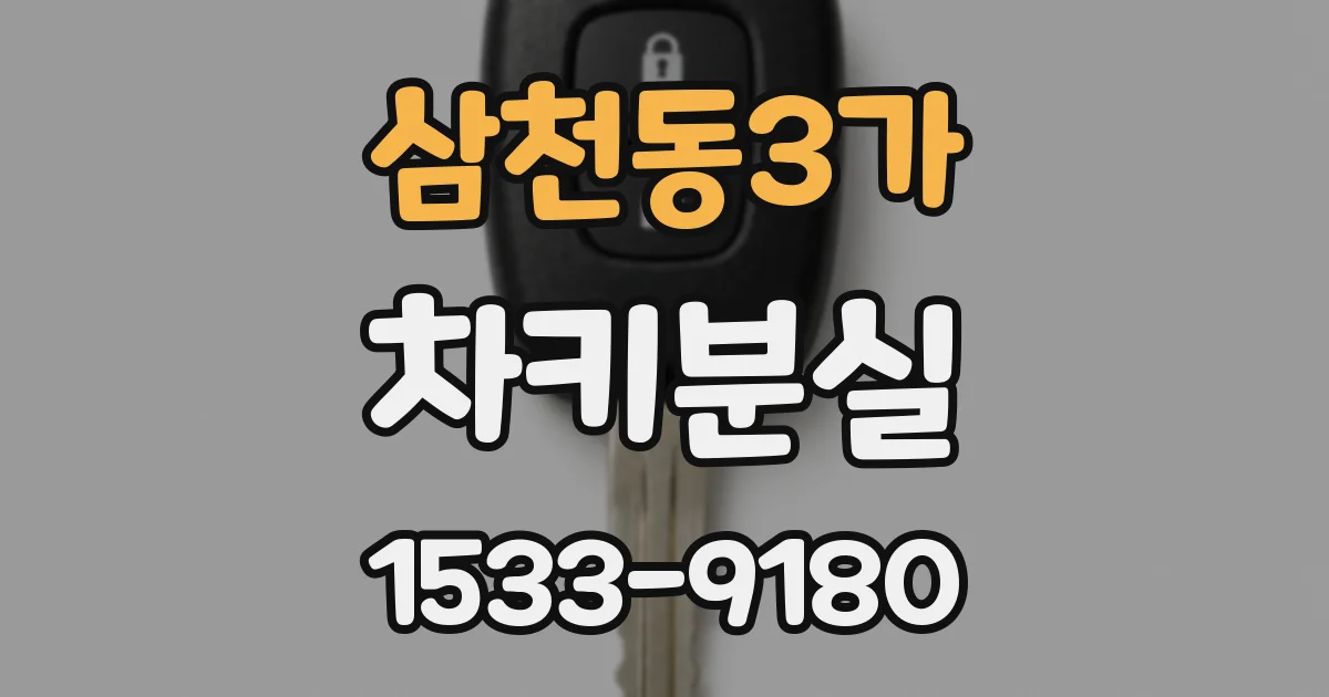 삼천동3가 차키분실