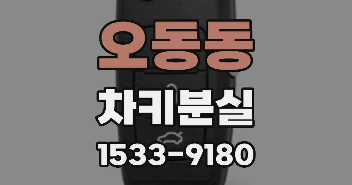 오동동 차키분실