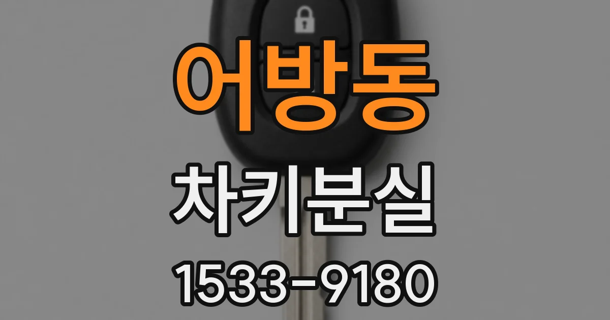 어방동 차키분실