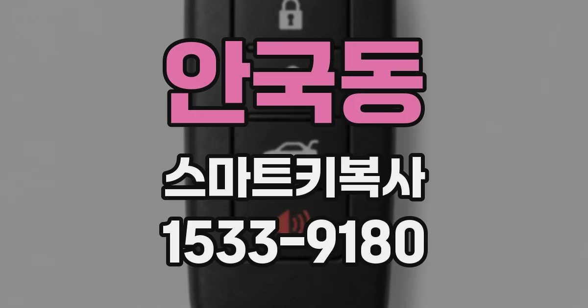 안국동 스마트키복사