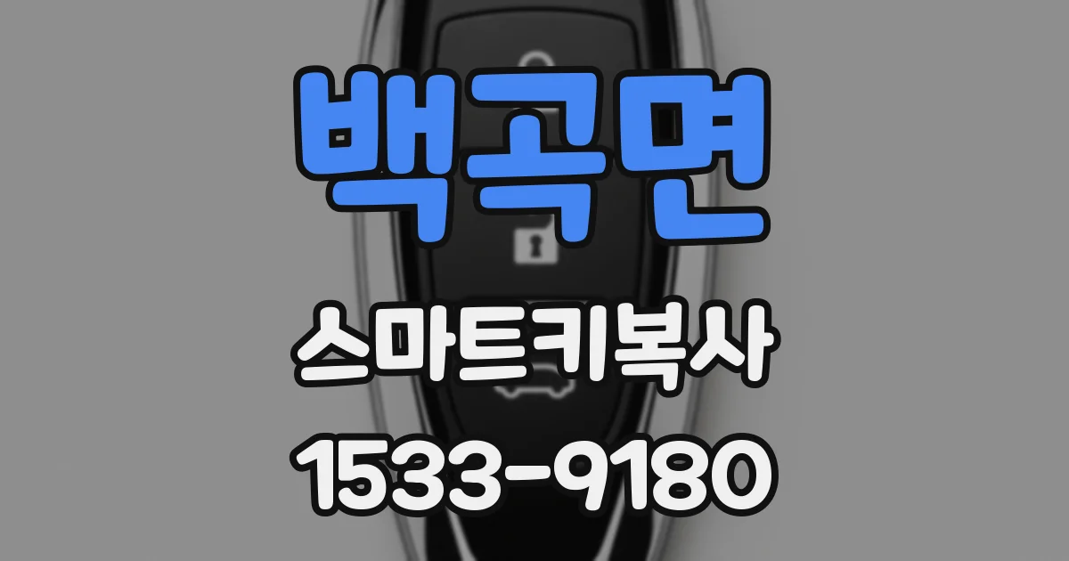 백곡면 스마트키복사